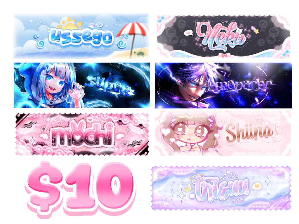 Vtuber headers &amp; logos ^^

#ENVtuber #VTuberUprising #LogoDesign #Commission #VTuberAssets