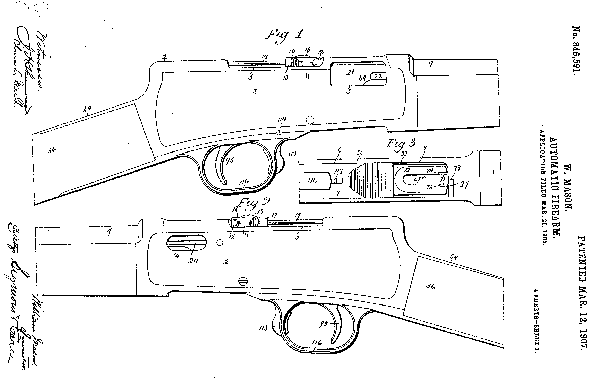 One thing I love about Winchester during the 19th &amp; early 20th century is how closely their patents look to their tool room prototypes. They had some excellent draughtsmen who were extremely skilled, this aided in protecting the designs when the patents were submitted.
