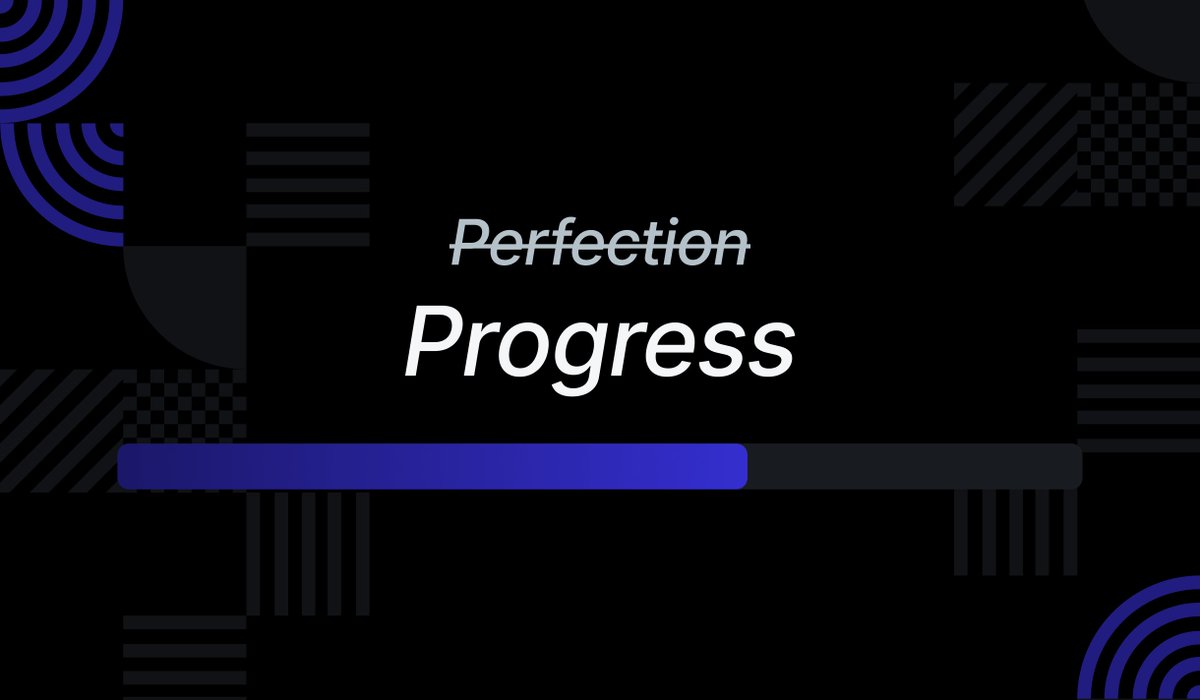 JoystreamDAO's tweet photo. A friendly reminder: your content doesn't need to be perfect. It just needs to be you. Keep creating!

Progress > Perfection https://t.co/SzIjcXy3sq
