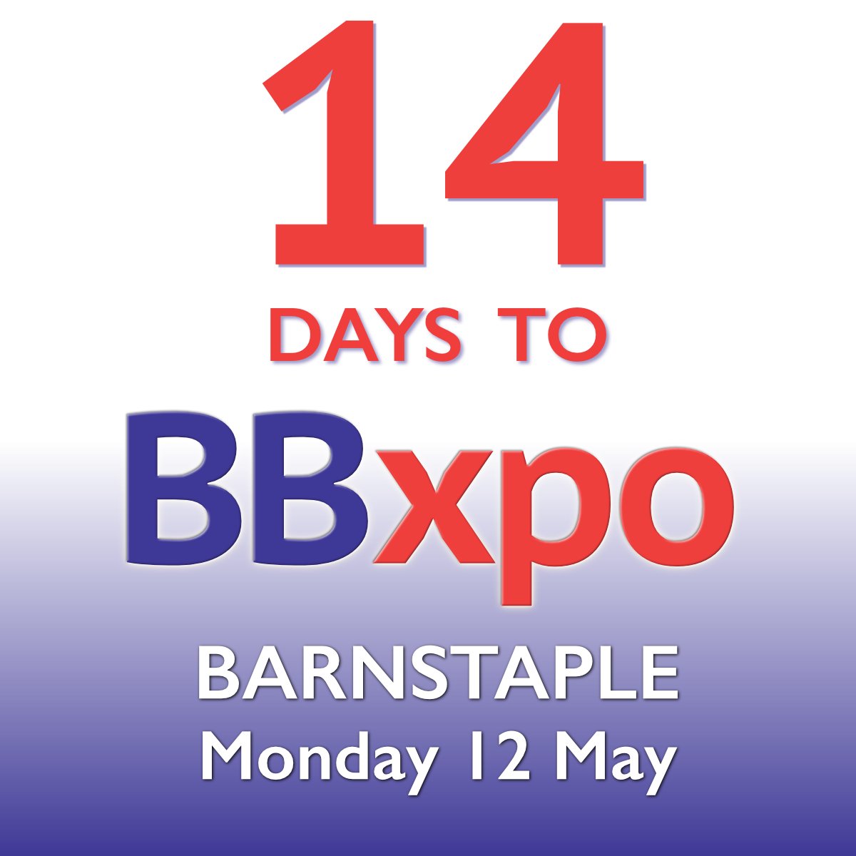 14 days to BBxpo in Barnstaple Pannier Market – 10–4pm Monday 12 May

B2B exhibition, speaker sessions and speed networking.

Register free place(s) at businessaction.peak-online.com/list-booking/b…

Book exhibitor stands at bbxpo.uk/exhibitor-book…

#ndevon #northdevon #exhibition #networking #bbxpo