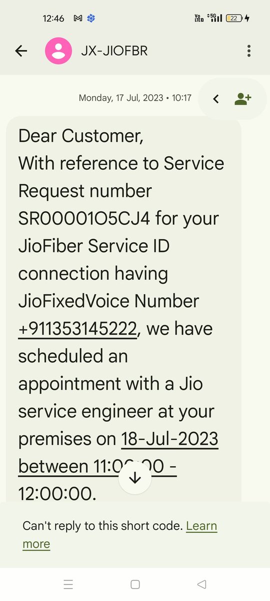 MSRANA1947's tweet image. @reliancejio @JioCare "Disappointing experience Raised complaint on 17th April, still unresolved. Despite multiple assurances, no resolution. Today, I received another false commitment for resolution between 7-8 pm. Tried calling customer care, but disconnected #UnresolvedIssue"