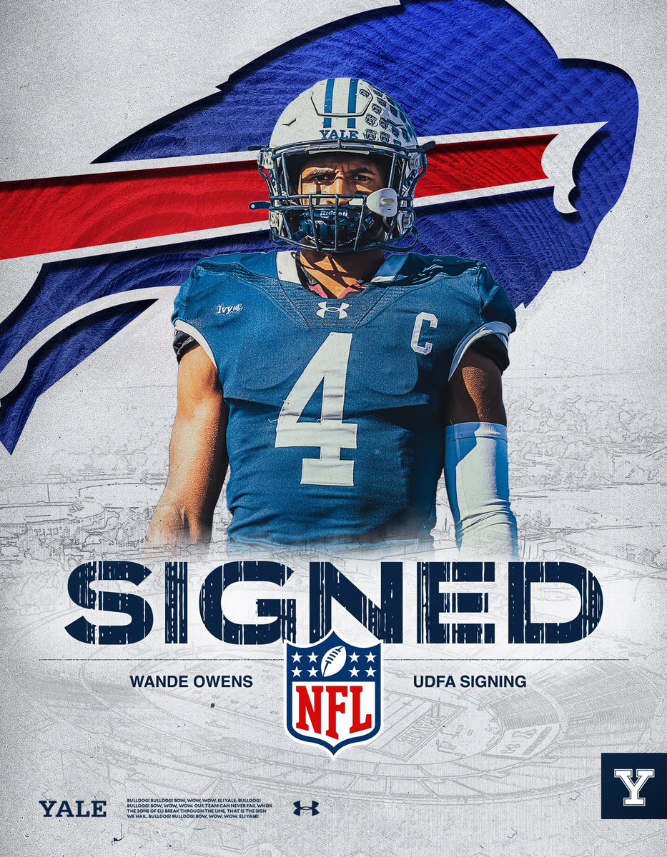 Yale Football (@yalefootball) on Twitter photo Another Bulldog is headed to Buffalo!
Congratulations to the Captain of Team 150, <a href="/wande_owens/">Wande Owens</a>!
#NFLDraft | #BillsMafia Another Bulldog is headed to Buffalo!
Congratulations to the Captain of Team 150, <a href="/wande_owens/">Wande Owens</a>!
#NFLDraft | #BillsMafia