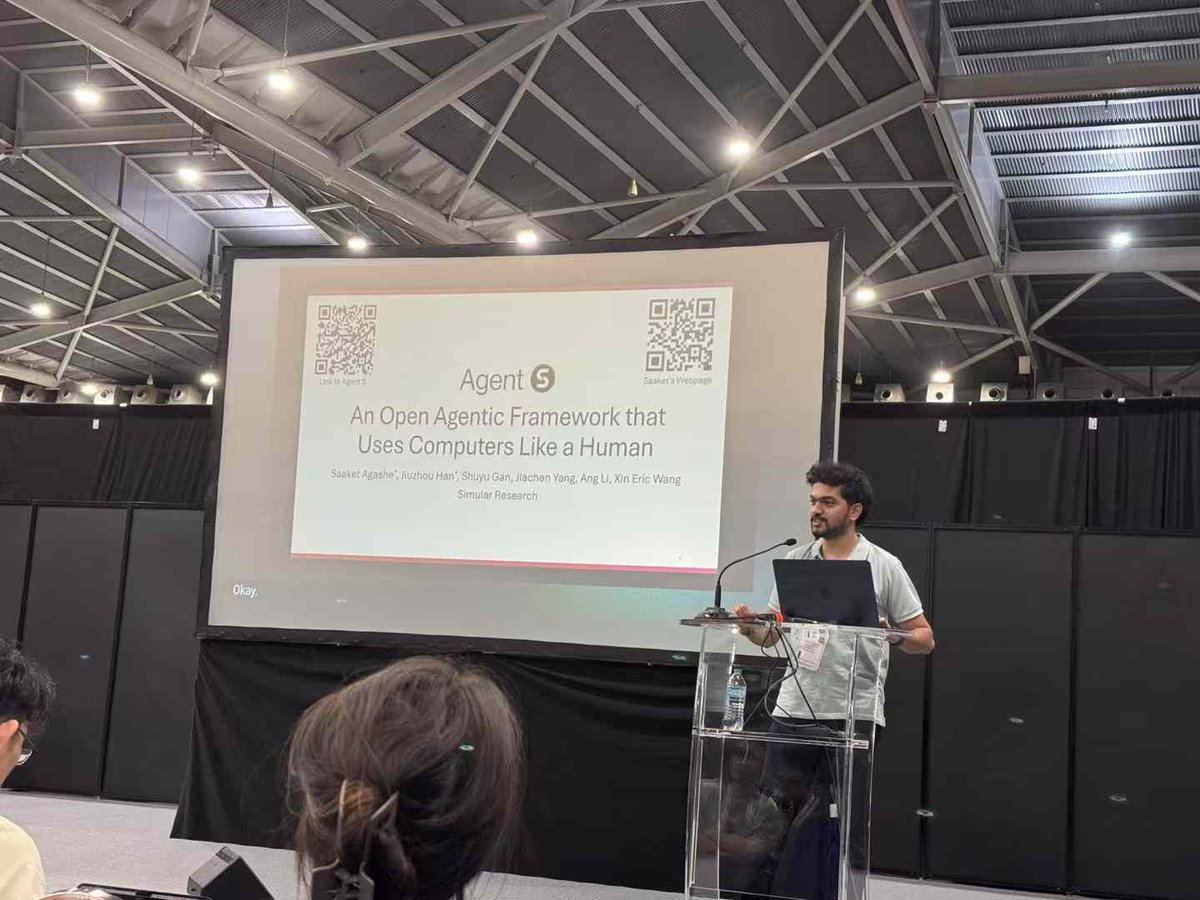 Our Agent S paper won the Best Paper Award at #ICLR2025 Agentic AI for Science Workshop! 🎉 Congrats to Simular Research team (<a href="/saa1605/">Saaket Agashe</a>, <a href="/jiuzhou_han/">Jiuzhou Han</a>, <a href="/angli_ai/">Ang Li</a>). This is the most hands-on and committed project I’ve led since I started my faculty career. We’re just getting