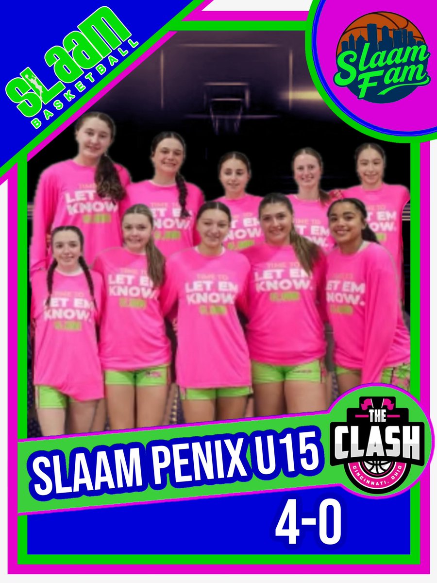 slaambasketball (@slaambasketball) on Twitter photo 🏀 SLAAM PENIX U15 GOES UNDEFEATED! 🏀 <a href="/SLAAM28Penix/">SLAAM 28 Penix</a> dominated <a href="/Ohio_Basketball/">OhioBasketball.com</a>'s The Clash this weekend, finishing a perfect 4-0! 💪 These girls brought the heat and showed everyone what they're made of. #SLAAMFam #Undefeated #TheClash #BasketballStars 🌟 Let’s keep the momentum 🏀 SLAAM PENIX U15 GOES UNDEFEATED! 🏀 <a href="/SLAAM28Penix/">SLAAM 28 Penix</a> dominated <a href="/Ohio_Basketball/">OhioBasketball.com</a>'s The Clash this weekend, finishing a perfect 4-0! 💪 These girls brought the heat and showed everyone what they're made of. #SLAAMFam #Undefeated #TheClash #BasketballStars 🌟 Let’s keep the momentum
