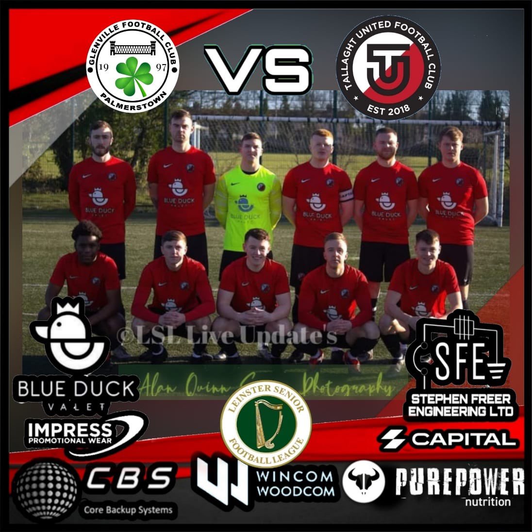 ⚽️Match Fixture⚽️

Our Major 1 side are back in league action. Going to be a cracker of a game so make sure to come and support the lads!

🆚Glenville FC
🗓️28/04
📍Palmerstown Community School
⏰6:30PM

Cmon Tallaght
#TallaghtUnited