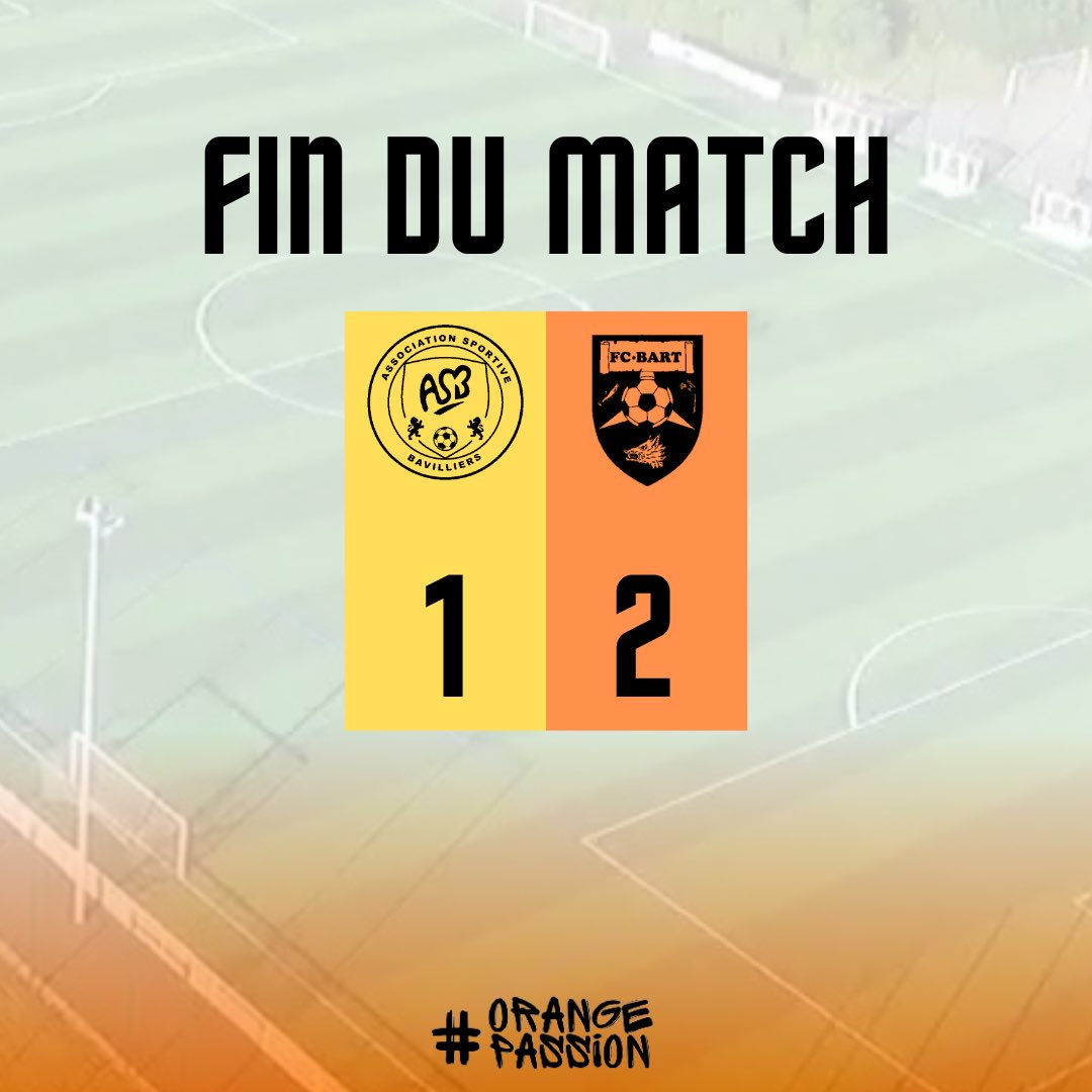 fc_bart_'s tweet photo. 𝐕𝐈𝐂𝐓𝐎𝐈𝐑𝐄 🔥

Nos Oranges repartent de Bavilliers repartent de Bavilliers avec les 3 points. 

Prochain rendez-vous dimanche prochain contre Belfort Sud à la maison. 

#OrangePassion https://t.co/vF01DCCO2q
