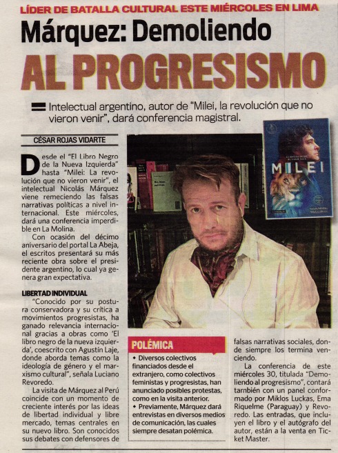 Página entera en El Expreso de Perú de hoy: