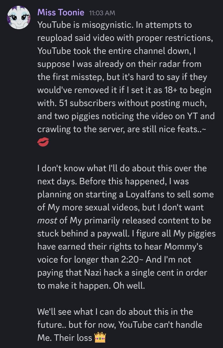 MissChantra's tweet photo. YouTube took Miss Chantra's channel down, which included Her first video. Here's My general thoughts about it.

Not sure what the next move is from here, but I tried~ https://t.co/ZBjiCObu07