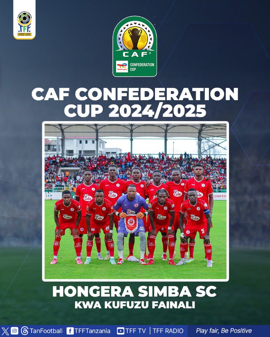 Hongera <a href="/SimbaSCTanzania/">Simba Sports Club</a> 🇹🇿💪🏾

<a href="/CAFCLCC/">TotalEnergies CAFCL & CAFCC 🏆</a> <a href="/CAF_Online/">CAF_Online</a> <a href="/tplboard/">Ligi Kuu</a>