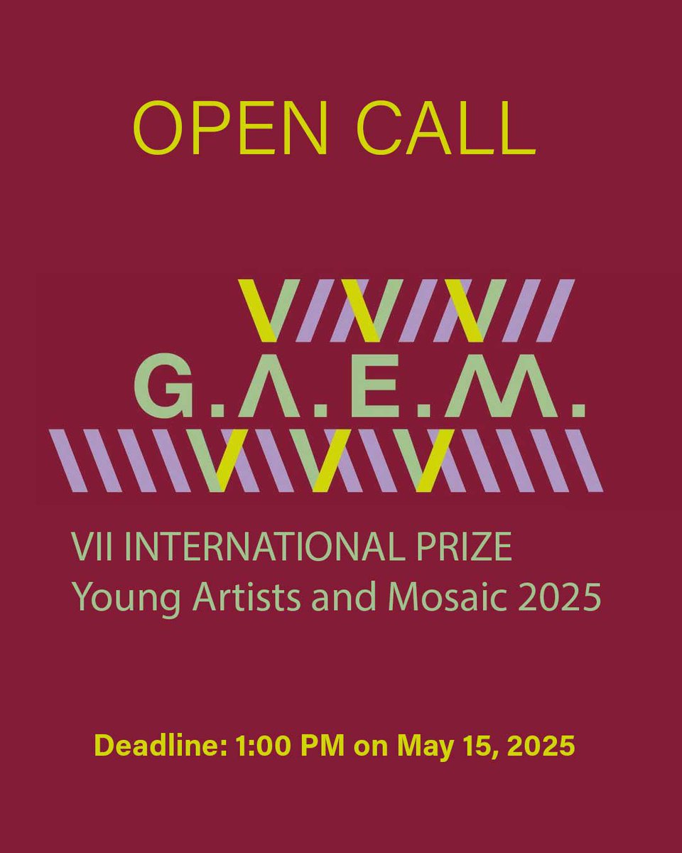 The Call for the VII edition of the #GAeM2025 Prize – Young Artists and Mosaic is now online, aimed at artists aged 35 and under who wish to engage with the art of mosaic.
More information available on the website: mar.ra.it/en/event/gaem-…