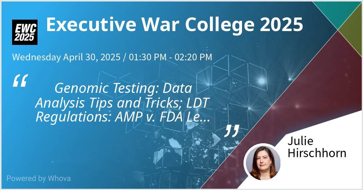 I am speaking at Executive War College 2025. Please check out my talk if you're attending the event! #EWC2025 - via #Whova event app