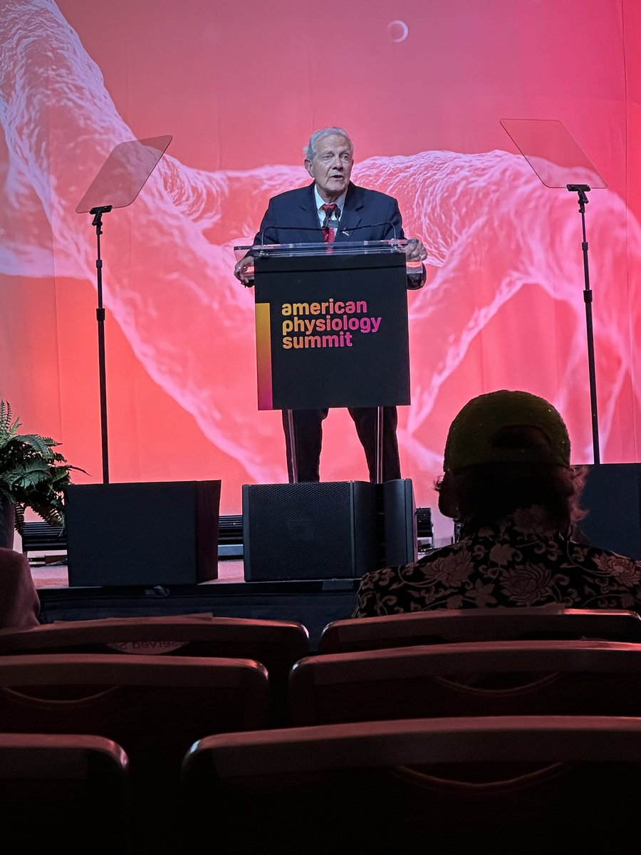 Dr. Kim E. Barrett (@drkimebarrett) on Twitter photo Final event of <a href="/APSPhysiology/">American Physiological Society</a> #aps2025 - George Brooks relating the vital role of lactate in energy metabolism Final event of <a href="/APSPhysiology/">American Physiological Society</a> #aps2025 - George Brooks relating the vital role of lactate in energy metabolism