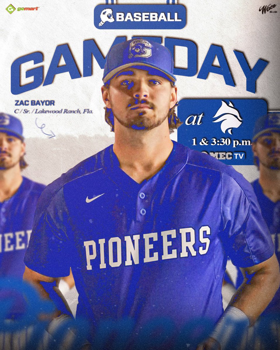 𝐆𝐀𝐌𝐄𝐃𝐀𝐘!

🆚 West Virginia Wesleyan
⌚️ 1 &amp; 3:30 p.m.
📍 Buckhannon, WV
📺 bit.ly/3ZIUxB9
📊 bit.ly/3RzzfCX

#GoPioneers