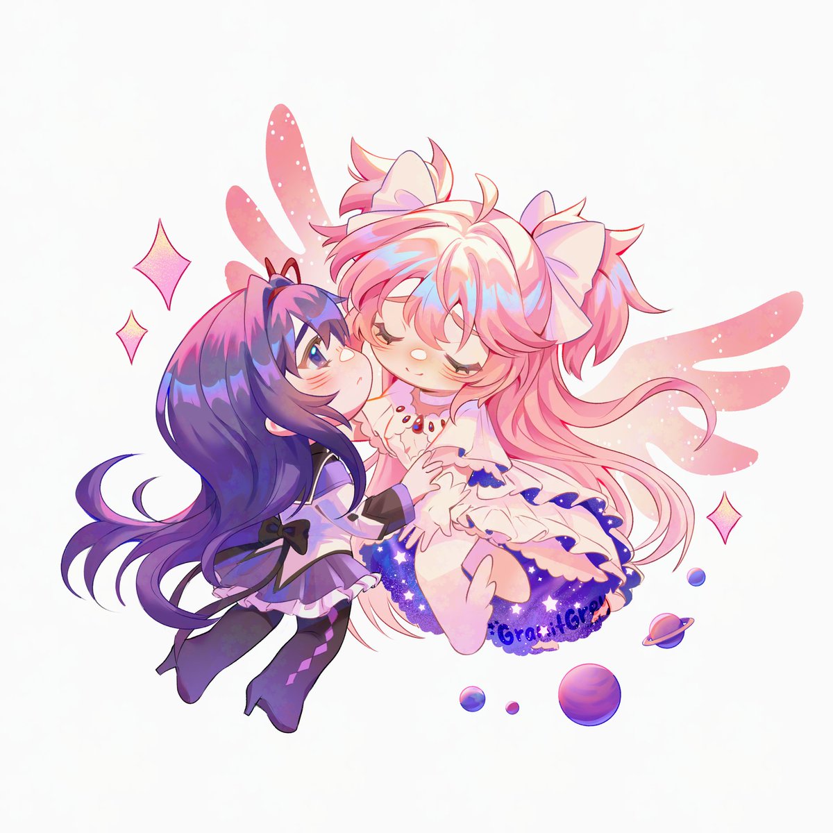 Granitgrey_Art's tweet image. cuties 🥹, will order them as acrylic charms #madohomu #homumado #pmmm
