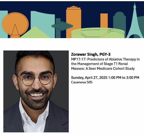 Northwell Urology (@smithinsturo) on Twitter photo Excited for our super βοΈ pgy3 <a href="/ZoraSingh95/">Zora Singh</a> presenting today on Predictors of ablative tx t1 rcc from SEER Medicare Cohort Study #aua25 <a href="/manishvira/">Manish Vira</a> <a href="/ArunRaiMD/">Arun Rai</a> Excited for our super βοΈ pgy3 <a href="/ZoraSingh95/">Zora Singh</a> presenting today on Predictors of ablative tx t1 rcc from SEER Medicare Cohort Study #aua25 <a href="/manishvira/">Manish Vira</a> <a href="/ArunRaiMD/">Arun Rai</a>