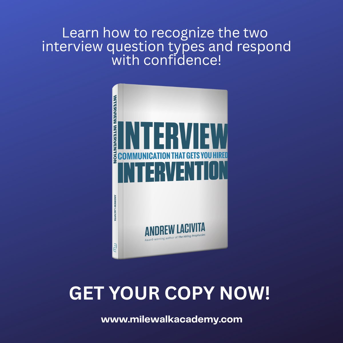arlacivita's tweet image. Need interview prep?

Get your copy of my best-selling book, Interview Intervention: Communication That Gets You Hired! zurl.co/RsiDm 

$7 offer incudes hardcover and immediate access to the eBook!

#jobinterview #interviewing #interviewquestionsandanswers