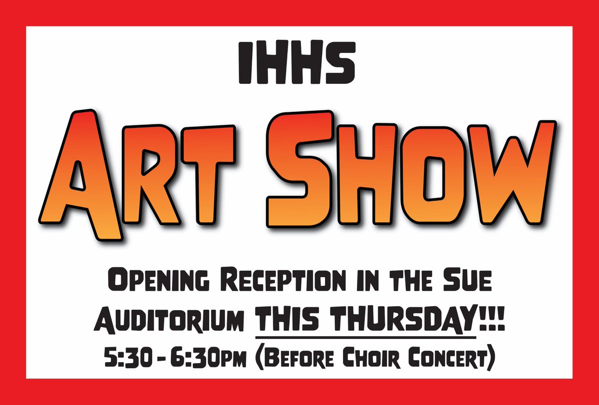 Kim Richardson (@kimr_art) on Twitter photo Indian Hill HS Spring Art Show is THIS Thursday, May 1 in the Sue Auditorium. Opening Reception is 5:30-6:30pm (before Choir Concert). Come enjoy a night of Art & light refreshments. #IHPromise <a href="/IHSD_Arts/">Amy Clark</a> <a href="/ihhs_gruber/">Andy Gruber</a> <a href="/IHHS_AP/">Danielle Lintz</a> <a href="/adamwolter/">Adam Wolter</a> <a href="/GirdlerLauren/">bravelycreative</a> <a href="/IHSchools/">Indian Hill Schools</a> <a href="/IHCampusLife/">Lateef Johnson</a> Indian Hill HS Spring Art Show is THIS Thursday, May 1 in the Sue Auditorium. Opening Reception is 5:30-6:30pm (before Choir Concert). Come enjoy a night of Art & light refreshments. #IHPromise <a href="/IHSD_Arts/">Amy Clark</a> <a href="/ihhs_gruber/">Andy Gruber</a> <a href="/IHHS_AP/">Danielle Lintz</a> <a href="/adamwolter/">Adam Wolter</a> <a href="/GirdlerLauren/">bravelycreative</a> <a href="/IHSchools/">Indian Hill Schools</a> <a href="/IHCampusLife/">Lateef Johnson</a>