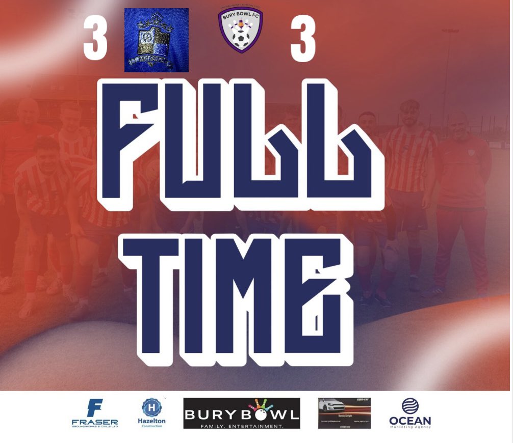 Last game of the season Bowl snatch a last minute draw with a couple of goals of the season contenders <a href="/Connor_Mantle/">ConnorMantle</a> with a brace and Arthur McCourt #UpTheBowl #HalaBowl 🔴⚪️🔵