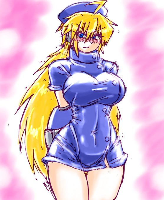 昨日のらくがきコスプレ黒ナースゼロさんと今日の寝る前らくがき白ナースゼロさん|ω゜) 