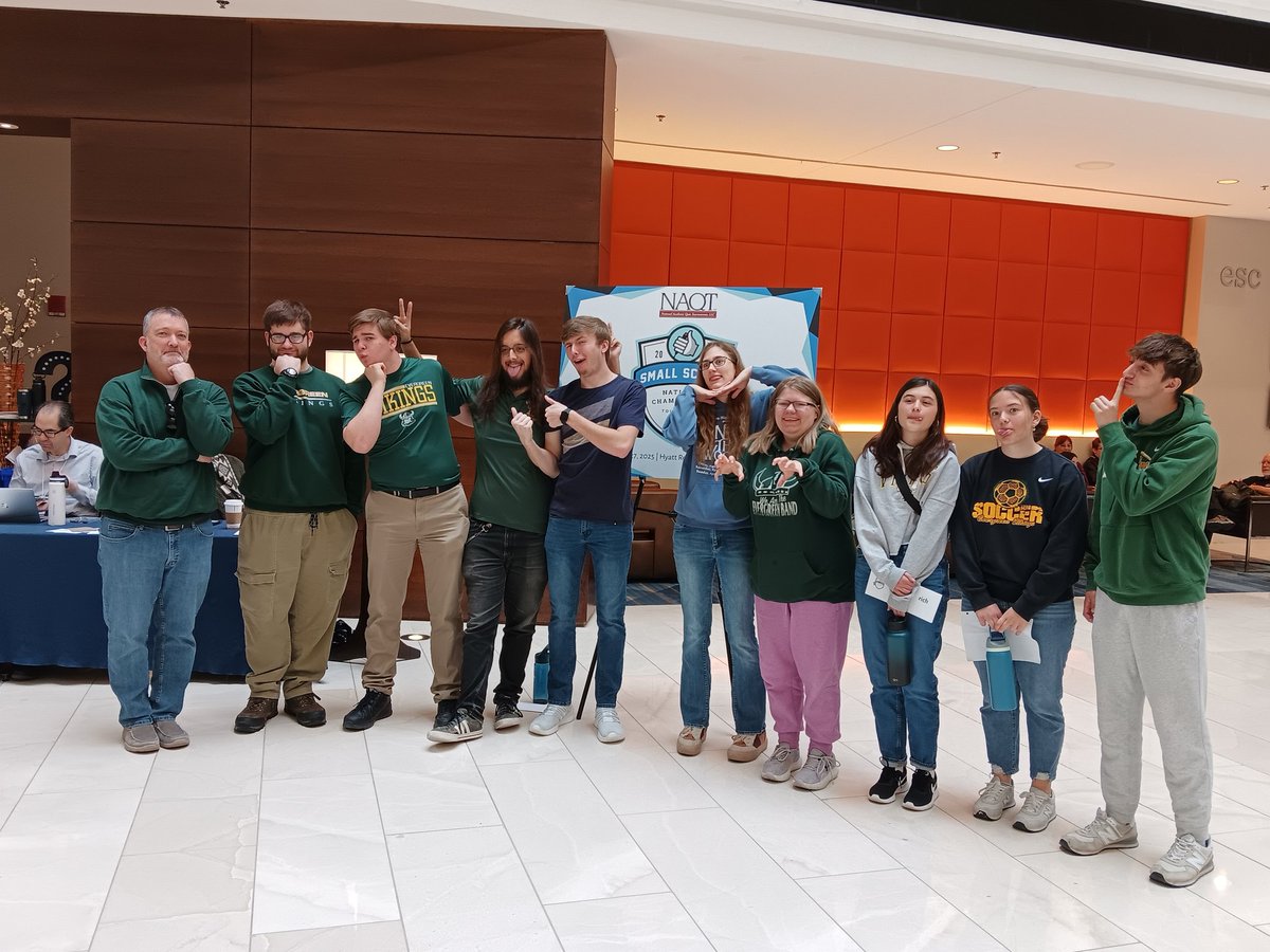 evergreenquiz's tweet photo. Great time at Nationals.  The team officially placed 53rd in the nation after some amazing competition.  Great end to our season:)  Thank you to the parent drivers:) https://t.co/k9L42c46YN