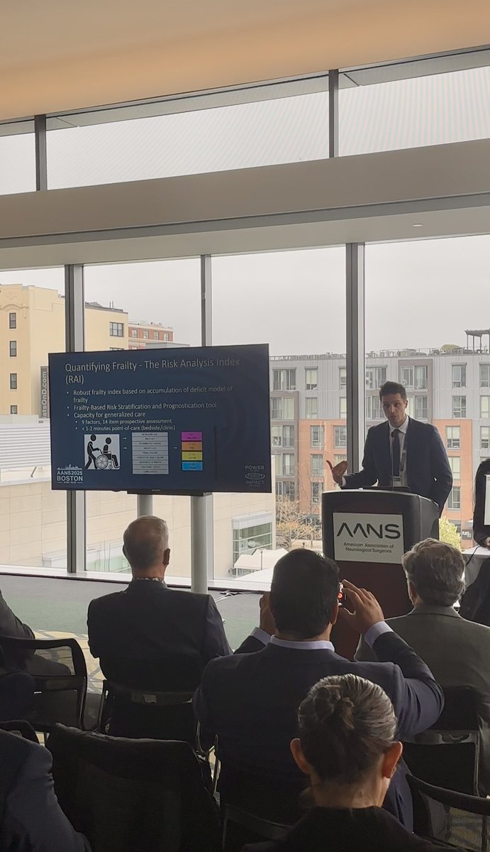 Thank you <a href="/AANSNeuro/">AANS</a> for the opportunity to share our work!

The RAI frailty-driven model demonstrates superior discrimination in identifying high-risk surgical patients, providing insights for improving perioperative care.

Grateful for incredible mentorship! <a href="/bowersbrainsurg/">Christian Bowers</a>
