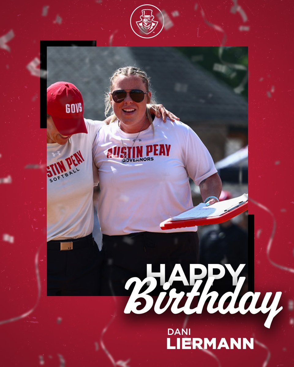 Austin Peay Softball (@govssb) on Twitter photo Help us in wishing a very ๐๐ผ๐๐๐ ๐ฝ๐๐๐๐๐ฟ๐ผ๐ to our assistant coach, <a href="/daniii_liermann/">Dani Liermann</a>! We hope you have the best day, Coach Dani!๐ฉ๐ฅ
#Team40 | #LetsGoPeay Help us in wishing a very ๐๐ผ๐๐๐ ๐ฝ๐๐๐๐๐ฟ๐ผ๐ to our assistant coach, <a href="/daniii_liermann/">Dani Liermann</a>! We hope you have the best day, Coach Dani!๐ฉ๐ฅ
#Team40 | #LetsGoPeay