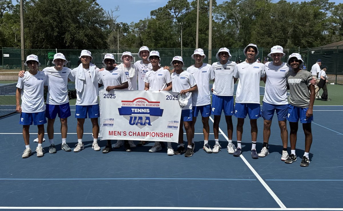 UAA Champions! For the second time in program history, the sixth-ranked CWRU men’s tennis team has won the conference championship, defeating fourth-ranked Chicago 4-1 on Sunday!

#CWRU #BlueCWRU