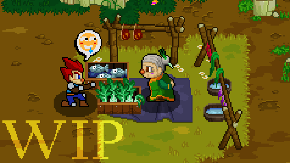 Before going adventuring, let's drop by the market, and resupplies!

#WIP #pixelart #indiedev