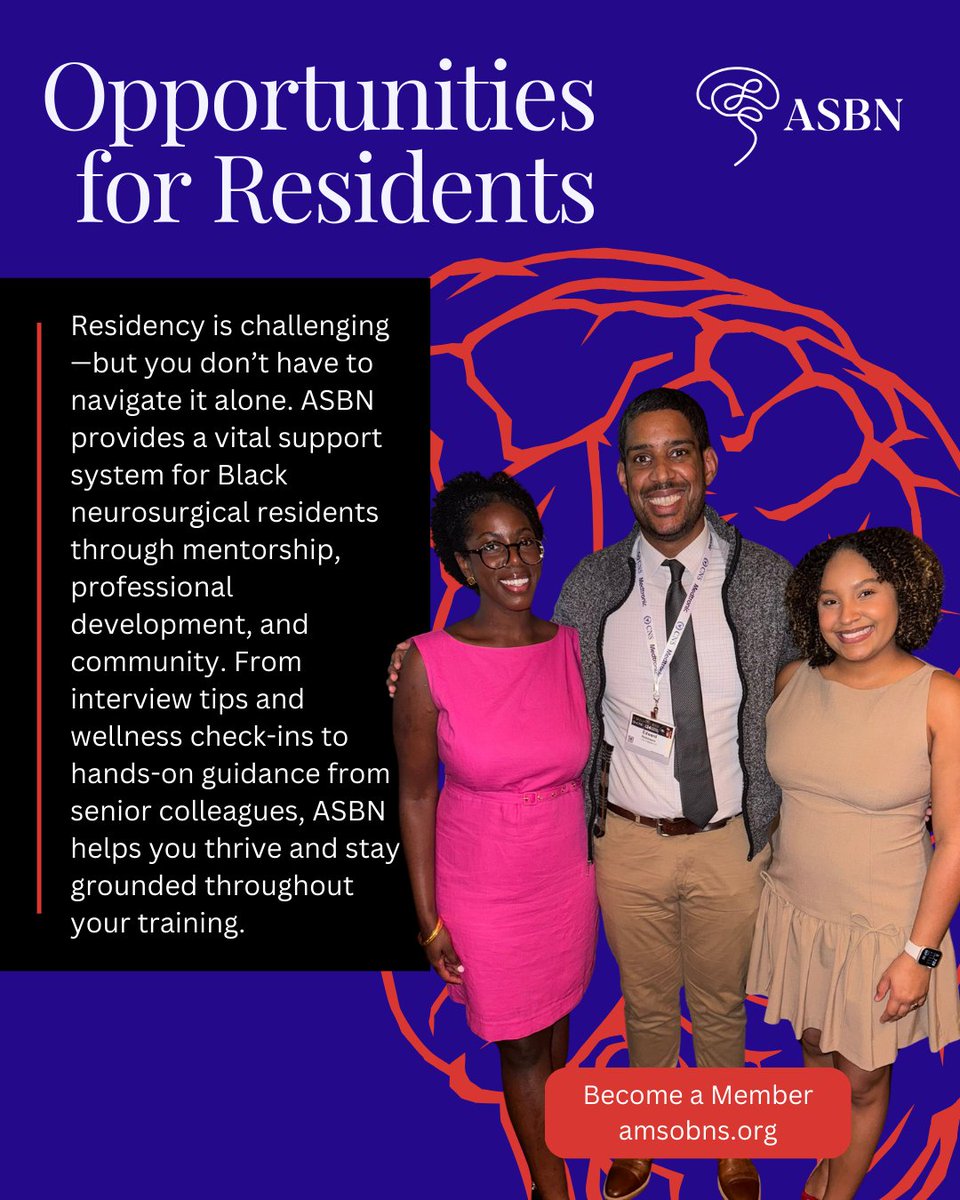 We’re with you at every stage. From your first anatomy lab to your first solo surgery—ASBN is your partner in progress. Become part of a legacy of leadership, excellence, and equity in neurosurgery.

🔗 Learn more and join at amsobns.org

#NeurosurgeryLife