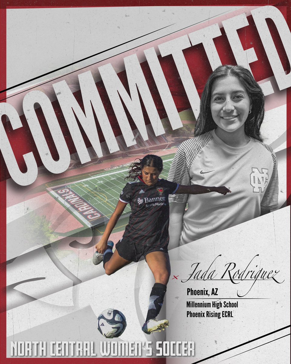 🚨 CLASS OF 2025 🚨 
•
We are excited to announce the addition of Jada Rodriguez to our team! Jada is a versatile player joining us from Phoenix Rising. Welcome to the Cardinal Family, Jada! 🎉