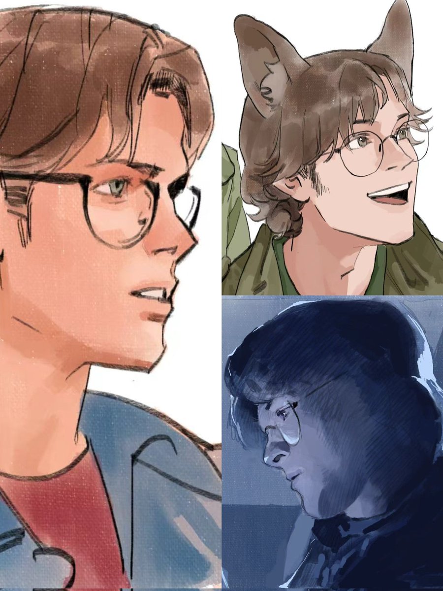 tinshyn1's tweet image. I want to see Sam and Dean wearing glasses, so I took the initiative to add them☝🏻🤓