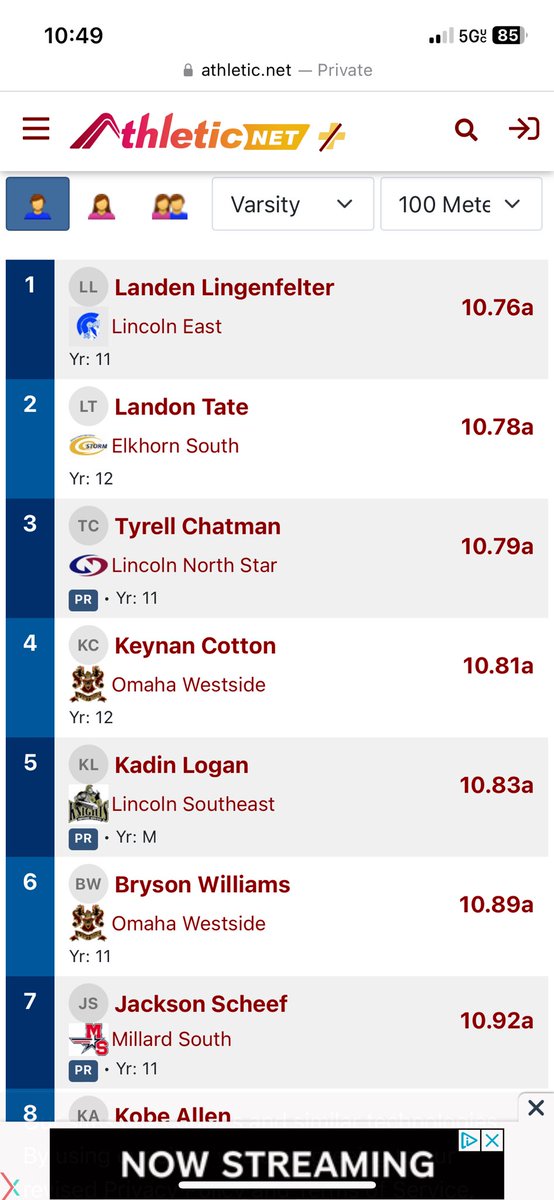 Landen_Ling_8's tweet image. Took first at the Harold Scott Invitational in the 100 and unfortunately got hurt running the 200 but hopefully should be back soon! @LE_Track