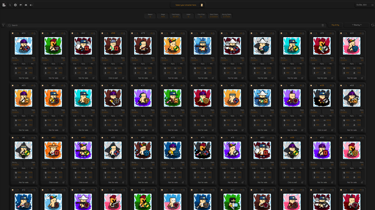 85 Gainlings are already on the Battlefield.
Don't miss the mint for Season 6 - the battle begins in just 10 minutes! ⚔️🔥

#mint #NFTGaming #ARBITRUM