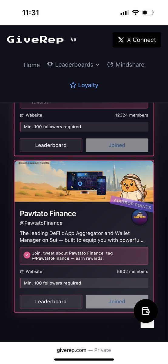 ⛺ 🌸میگل (@fanglurker) on Twitter photo Yooo <a href="/GiveRep/">GiveRep</a> has added <a href="/doubleup_app/">DoubleUp</a> <a href="/FlowX_finance/">FlowX Finance 🦓</a> <a href="/ikadotxyz/">Ika「🦑」</a> <a href="/PawtatoFinance/">Pawtato Finance | Sui</a> into their loyalty program.
All you need to do is
• Min 100 followers
•Join the loyalty program - giverep.com/loyalty
✅• Tweet away
Simple as that
#flowx #Ika #Sui #GiveRep #Web3 #Crypto Yooo <a href="/GiveRep/">GiveRep</a> has added <a href="/doubleup_app/">DoubleUp</a> <a href="/FlowX_finance/">FlowX Finance 🦓</a> <a href="/ikadotxyz/">Ika「🦑」</a> <a href="/PawtatoFinance/">Pawtato Finance | Sui</a> into their loyalty program.
All you need to do is
• Min 100 followers
•Join the loyalty program - giverep.com/loyalty
✅• Tweet away
Simple as that
#flowx #Ika #Sui #GiveRep #Web3 #Crypto