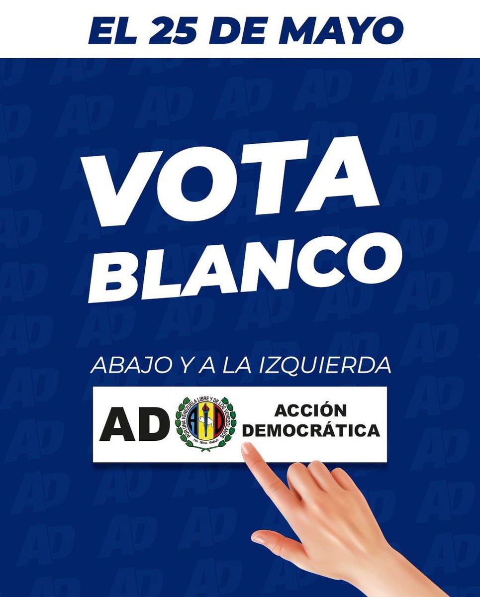 Asumimos el compromiso con fuerza y determinación!
Estamos a las puertas de un nuevo proceso electoral a celebrarse el próximo #25may donde elegiremos Diputados a la Asamblea Nacional, Gobernadores y Legisladores Regionales.
En <a href="/ADVenezuelaa/">Acción Democrática</a> apostamos al cambio mediante el voto