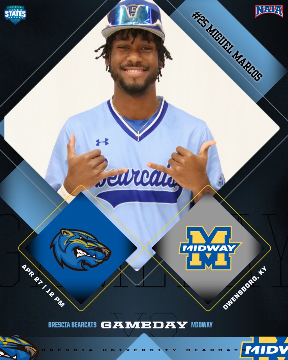 ⚾ Last home game of the year and the end of the regular season!

📍 Chautauqua Park | Owensboro, KY
⏰ 12pm
🎥📊 bresciabearcats.com/composite?d=20…