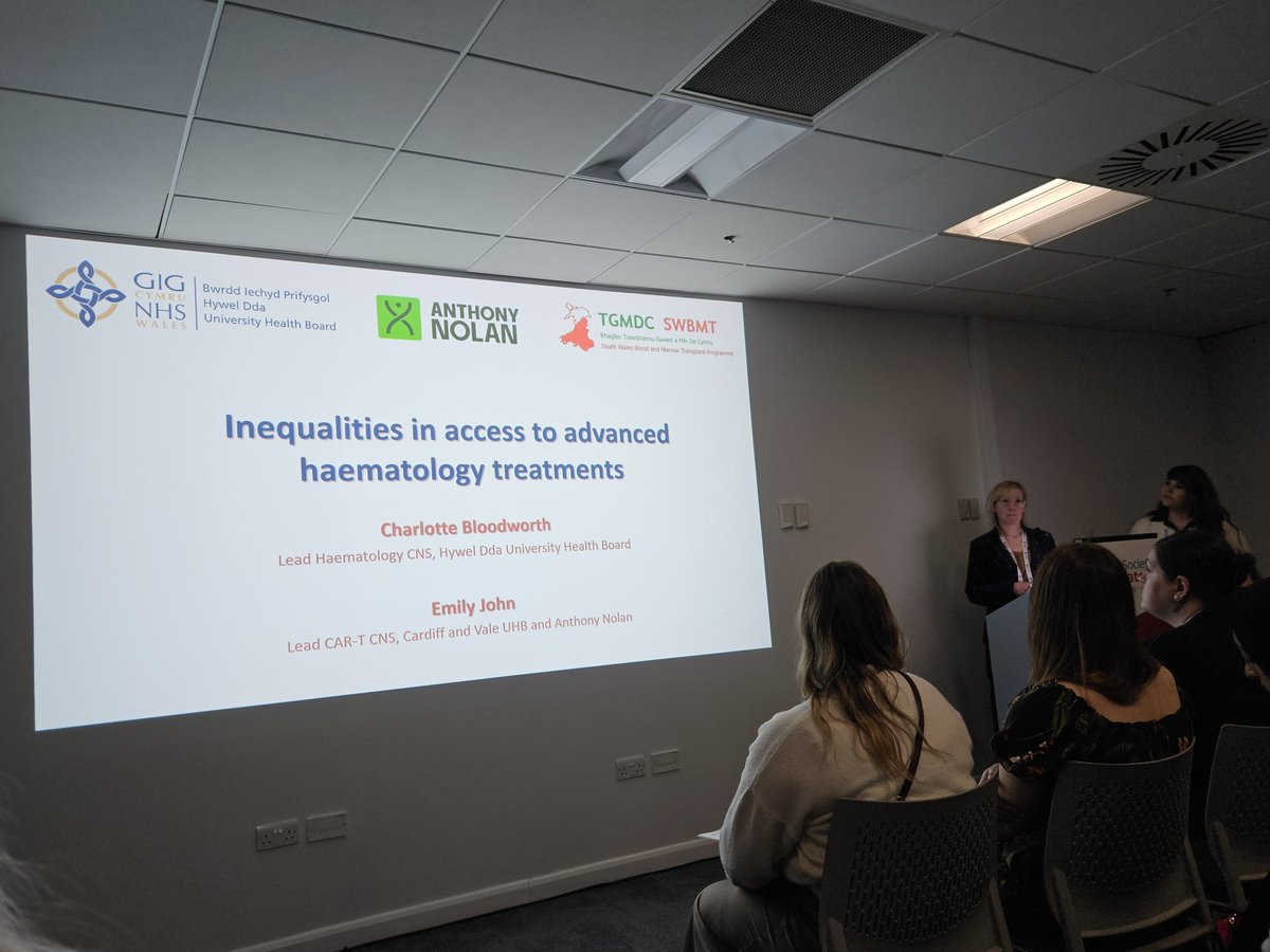 Emily John and Charlotte Bloodworth giving overview of inequalities in access to advanced Haematology treatments <a href="/BritSocHaem/">BSH - Haematology</a> #BSH2025
