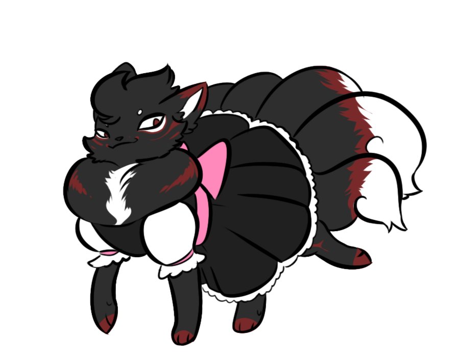 I am happy to introduce my Vupix/Zoura version of my main DND character 

Meet tivvy a House maid who is willing to do erotic things with their master/Misstress,Art is by a friend of mine named bionic ink