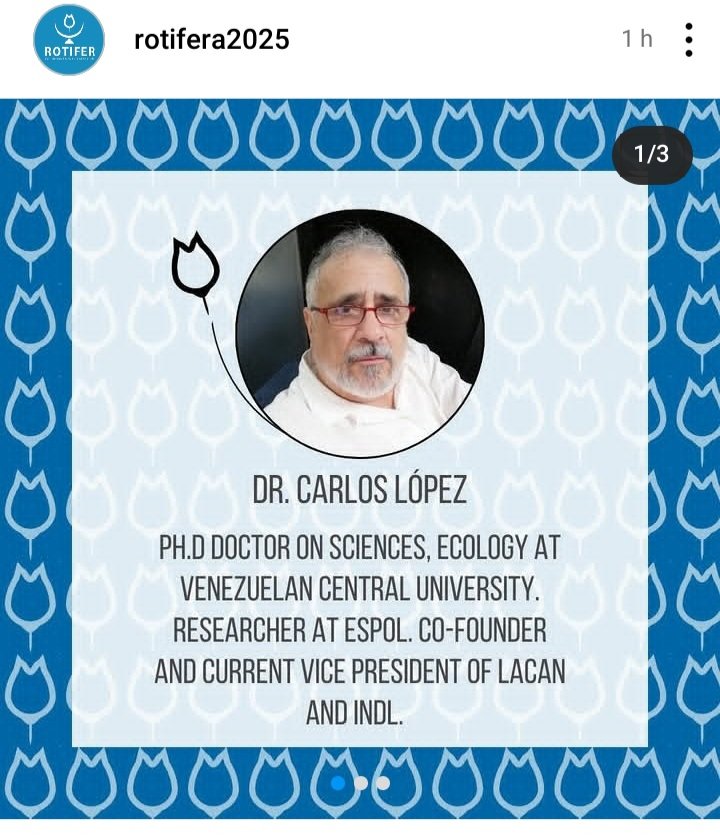 Prof. Carlos López, Ph.D. (@oikossokio) on Twitter photo The XVII International Symposium on Rotifera 2025 in Rio is approaching...we confirm the Workshop "Rotifers and rotiferologists of Latin America: Challenges and perspectives" <a href="/aslo_org/">ASLO</a> <a href="/SIL_limnology/">SIL Limnology</a> <a href="/AB_limno/">Popularizacao AB limno</a> <a href="/RLimnologia/">Red Latinoamericana y Caribeña de Limnología LACAN</a> <a href="/NeolimnosRCL/">Red Colombiana de Limnología- NEOLIMNOS 🇨🇴</a> <a href="/RedELimnologia/">Red Ecuatoriana de Limnología</a> <a href="/scas_scsa/">Society of Canadian Aquatic Sciences</a> <a href="/freshwaterbio/">Freshwater Biological Association (FBA)</a> The XVII International Symposium on Rotifera 2025 in Rio is approaching...we confirm the Workshop "Rotifers and rotiferologists of Latin America: Challenges and perspectives" <a href="/aslo_org/">ASLO</a> <a href="/SIL_limnology/">SIL Limnology</a> <a href="/AB_limno/">Popularizacao AB limno</a> <a href="/RLimnologia/">Red Latinoamericana y Caribeña de Limnología LACAN</a> <a href="/NeolimnosRCL/">Red Colombiana de Limnología- NEOLIMNOS 🇨🇴</a> <a href="/RedELimnologia/">Red Ecuatoriana de Limnología</a> <a href="/scas_scsa/">Society of Canadian Aquatic Sciences</a> <a href="/freshwaterbio/">Freshwater Biological Association (FBA)</a>