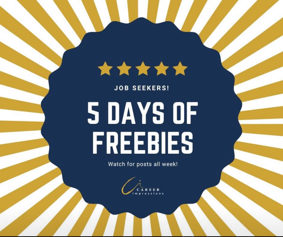 Feeling stuck in your #jobsearch? Not sure where to start or how to stand out? Introducing: 5 Days of Freebies! I’ll be sharing FIVE FREE resources to help you move forward in your job search with more clarity and confidence. Grab a bonus guide here: lnkd.in/gi9kk6R