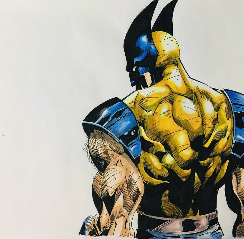 causatheduck's tweet photo. An artistic hand-drawn sketch of Wolverine made with Copic markers.

#Wolverine #marvel #xmen #drawings https://t.co/mCWtKko324