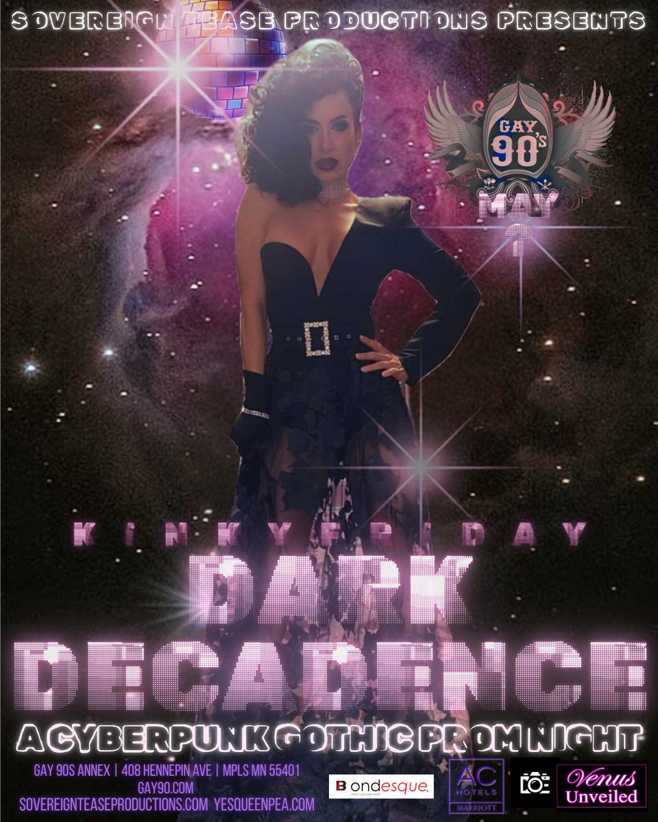See you on Friday for our May 2nd event DARK DECADENCE - A Cyberpunk Gothic Prom at <a href="/Gay90s/">Gay90s</a>.  #kinkyfridaympls