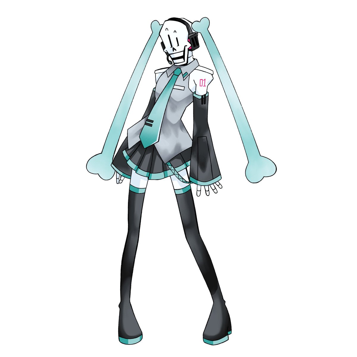 Im gonna watch the hatsune miku movie today with my nephew so I doodled this for the occasion