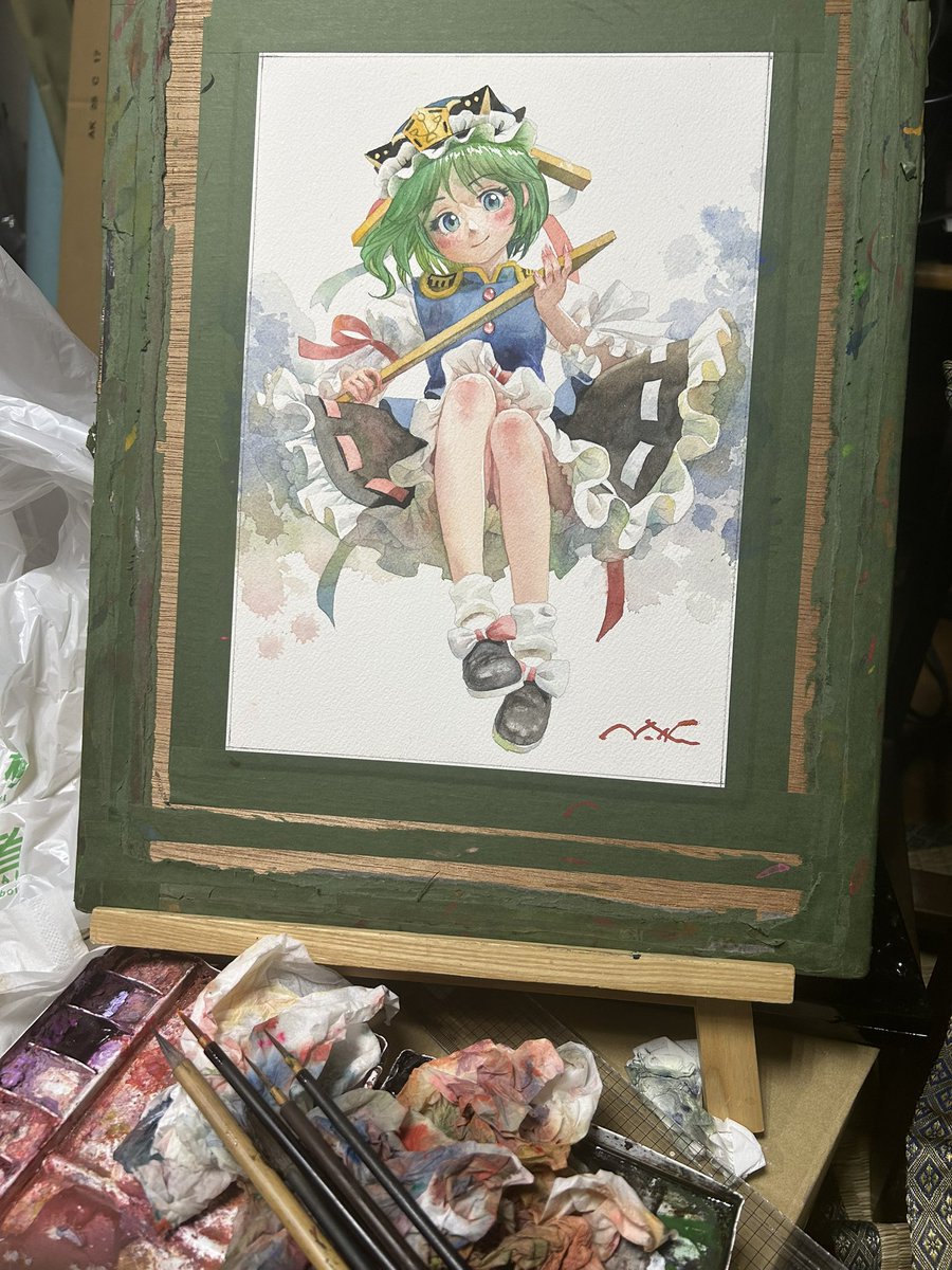 四季映姫・ヤマザナドゥ 「続き描きました〜。ふわっとした四季様#春のアナログ花映塚祭り#東方project」|ミサミサ先生@東方三魔女祭祭のイラスト