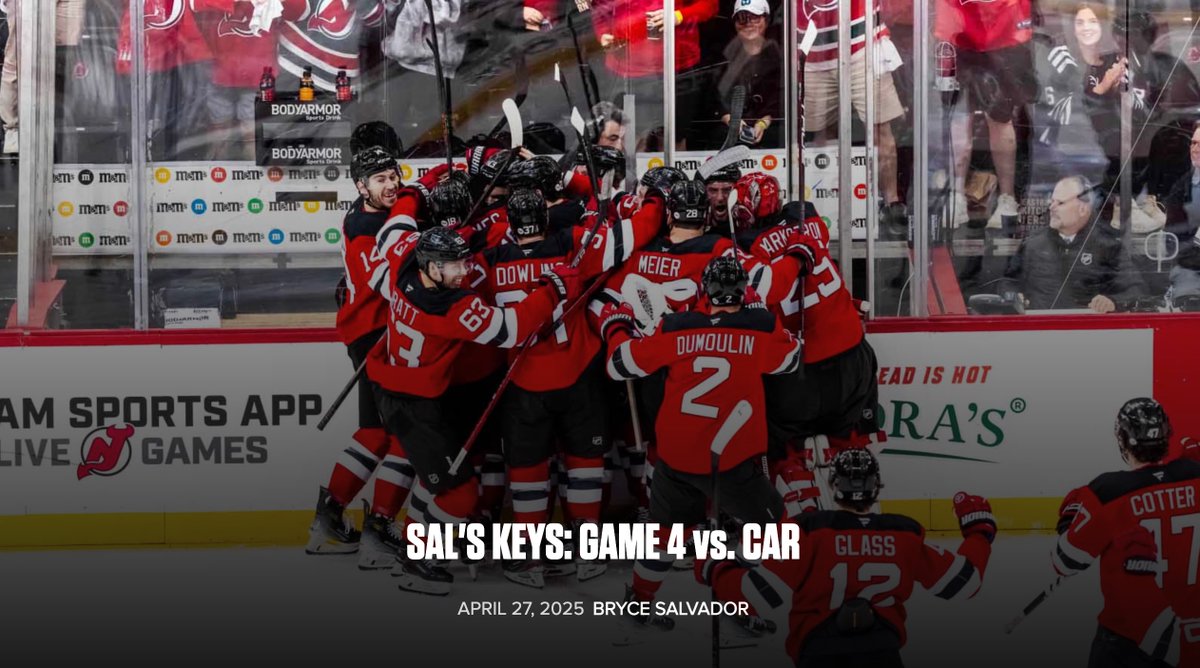 Bryce Salvador (@brycesalvador24) on Twitter photo Who’s not ready for #NJDevils Game 4 today at the Rock?!?! Let’s tie this thing up!!! LGD!
Pregame Thoughts:
🔗: brycesalvador.com/posts/sal-s-ke…
<a href="/DevilsMSGN/">Devils on MSG</a> Lineup:
📺3:00 PM: Pregame
w/ <a href="/RachelMHerzog/">Rachel Herzog</a> & Cory Schneider
📺3:30 PM: Puck Drop
w/ <a href="/KenDaneykoMSG/">Ken Daneyko</a> &
<a href="/BillSpaulding/">Bill Spaulding</a> Who’s not ready for #NJDevils Game 4 today at the Rock?!?! Let’s tie this thing up!!! LGD!
Pregame Thoughts:
🔗: brycesalvador.com/posts/sal-s-ke…
<a href="/DevilsMSGN/">Devils on MSG</a> Lineup:
📺3:00 PM: Pregame
w/ <a href="/RachelMHerzog/">Rachel Herzog</a> & Cory Schneider
📺3:30 PM: Puck Drop
w/ <a href="/KenDaneykoMSG/">Ken Daneyko</a> &
<a href="/BillSpaulding/">Bill Spaulding</a>