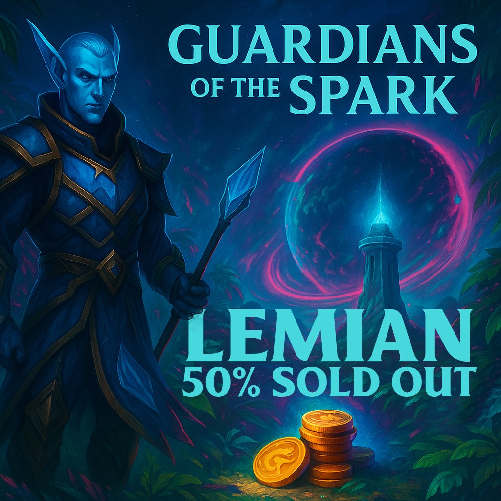 🚀 BREAKING: Lemian Collection is 50% SOLD OUT! 

The spark is growing stronger — and we’re just getting started. ⚡

Haven’t claimed your Lemian yet? Time is running out.
Once they're gone... they’re gone forever. 🔥
Be part of the Guardians of the Spark.Let’s spark the future