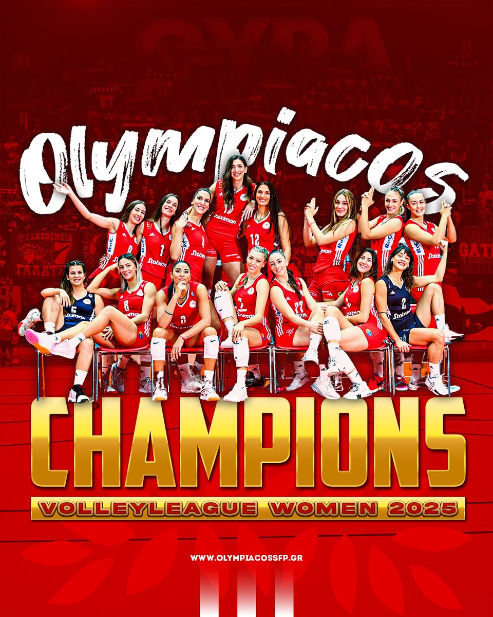 OlympiacosSFP's tweet photo. 🔴⚪️ WE ARE THE CHAMPIONS!!!
9⃣ Greek Championships
1⃣1⃣ Greek Cups
1⃣ Greek Super Cup
1⃣ CEV Challenge Cup
3⃣2⃣8⃣ Titles in major Olympic team sports

#osfp #Olympiacos #OlympiacosSFP #Volleyball #VolleyleagueW https://t.co/rrW0DEEhx9
