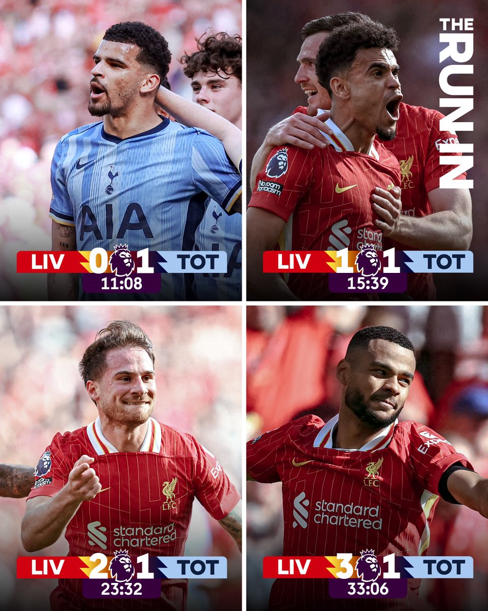 A HECTIC first half comes to an end with <a href="/LFC/">Liverpool FC</a> in a commanding position v Spurs at Anfield 😅

Arne Slot's side are 45 minutes away from becoming 2024/25 champions...

#LIVTOT