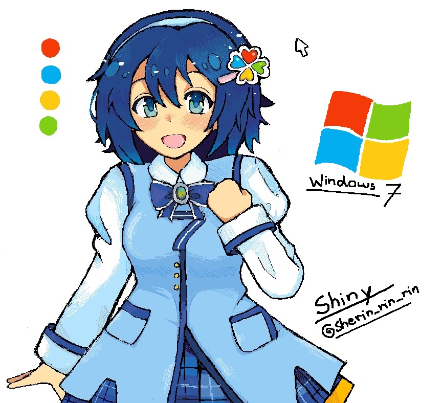 Nanami Madobe art I drew on Paint! #windows #windows7