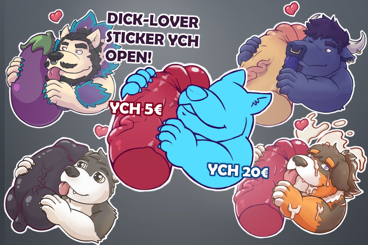 After doing a little trial run with limited slots I'll reopen this sticker YCH with no limit for now! Grab one to show your Dick-preciation!
Just direct message me to get one